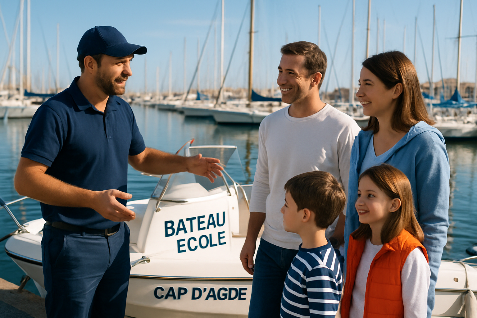 Permis bateau accéléré au Cap d’Agde avec Bateau École Booster